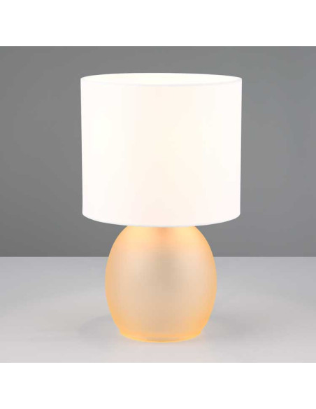 Lámpara mesa cristal con pantalla para E14 Vela
