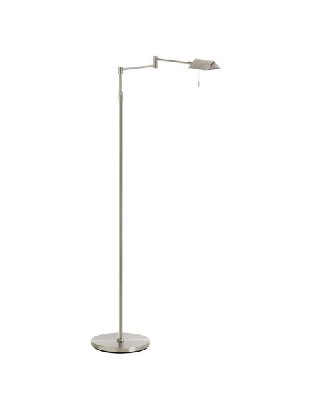 Lámpara de pie lector Lite, níquel mate 10W dimable