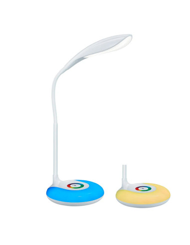 Lámpara mesa Krait Blanca 3.5W + 1.5W