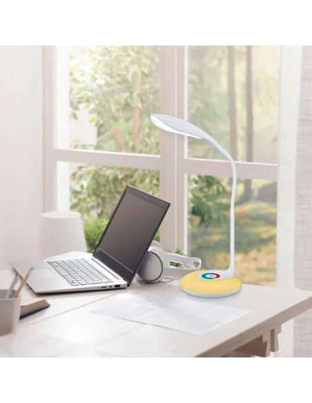 Lámpara mesa Krait Blanca 3.5W + 1.5W