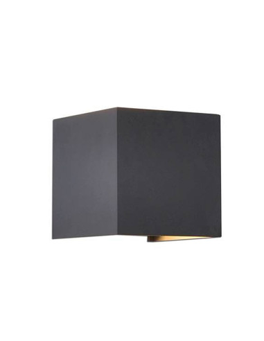 Aplique LED 10W Bidireccional Exterior. Blanco Cálido. Aluminio. Negro