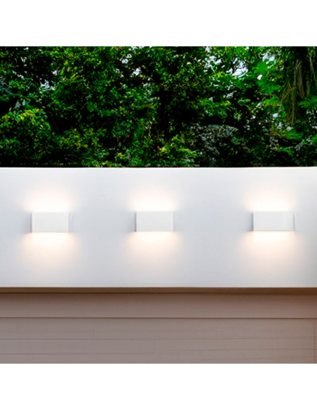 Luminaria Exterior Bidireccional Blanco Neutro 2x6W IP54