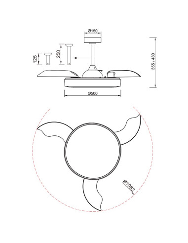 Ventilador de Techo ALASKA