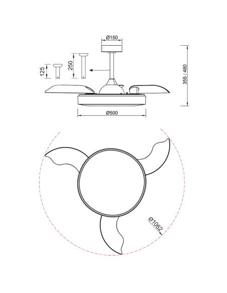 Ventilador de Techo ALASKA