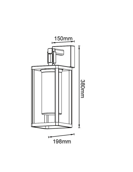 Aplique de Exterior ALPS para E27