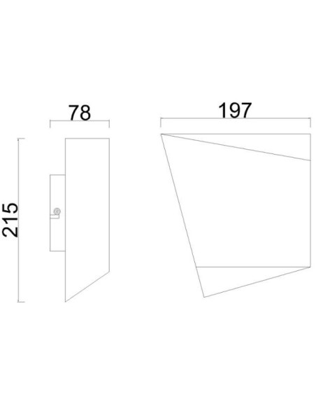 Aplique de Pared ASIMETRIC para GX53