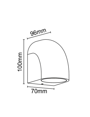 Aplique de Exterior BALDY para GU10