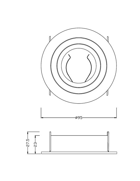Empotrable Downlight BASICO GU10 para GU10