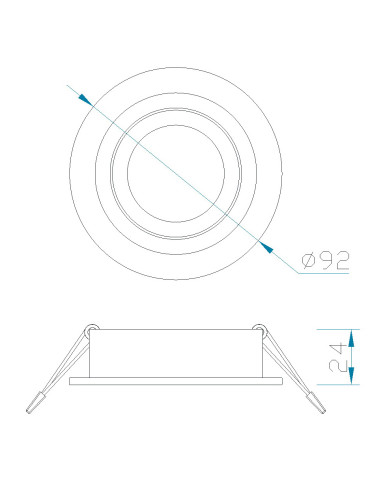 Foco empotrable para GU10