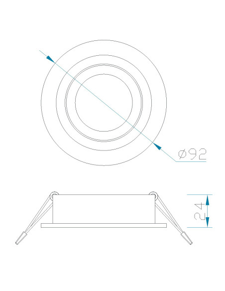 Foco empotrable para GU10