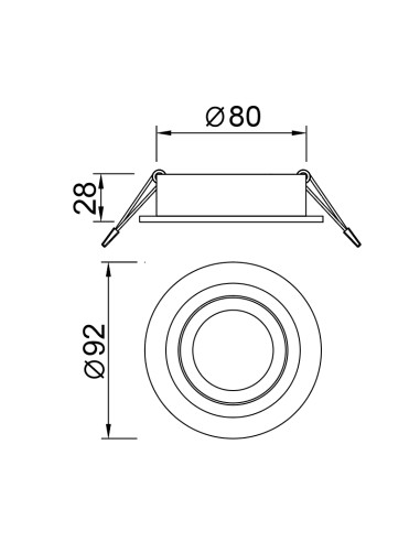 Foco empotrable para GU10