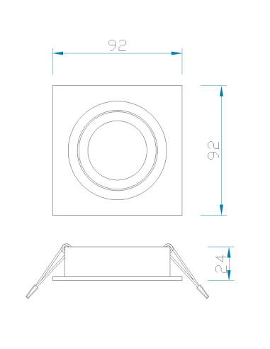 Foco empotrable para GU10