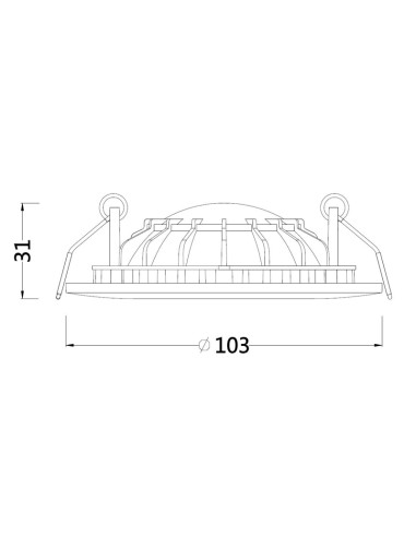 Empotrable Downlight CABRERA Blanco