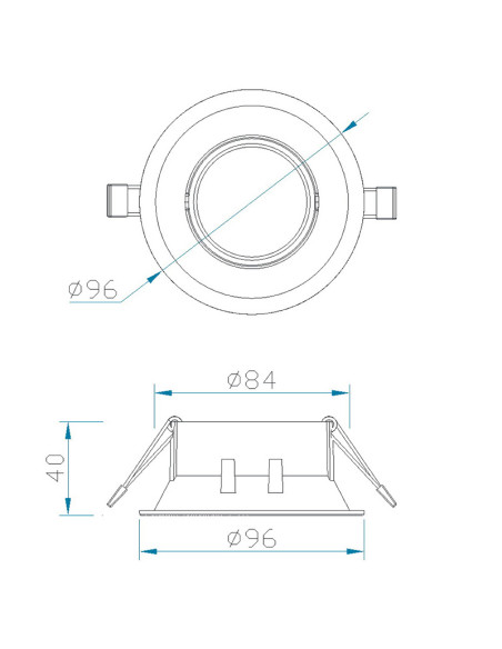 Empotrable Downlight COMFORT GU10 para GU10
