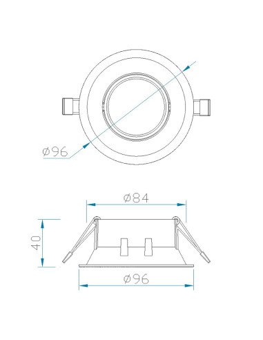 Empotrable Downlight COMFORT GU10 para GU10