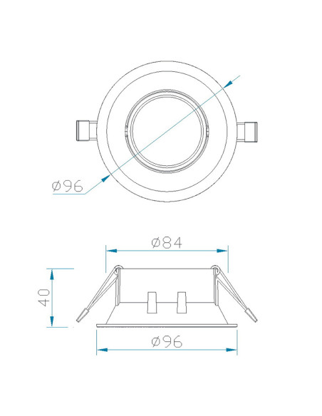 Empotrable Downlight COMFORT GU10 para GU10