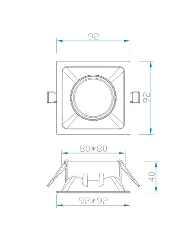 Empotrable Downlight COMFORT GU10 para GU10