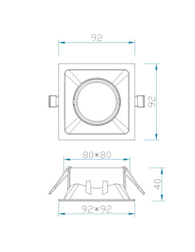 Empotrable Downlight COMFORT GU10 para GU10