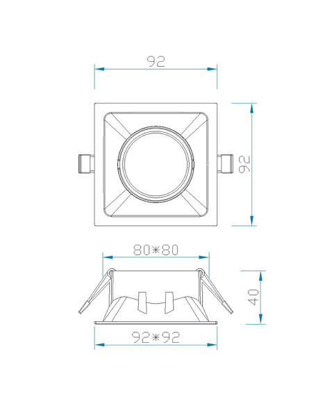 Empotrable Downlight COMFORT GU10 para GU10