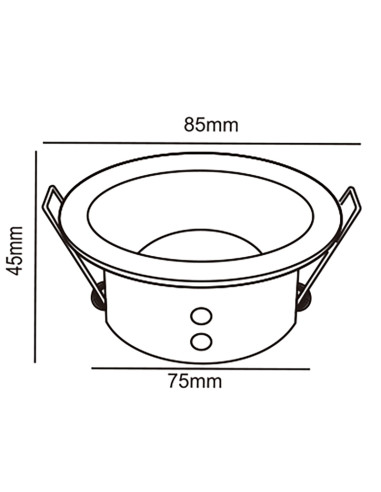 Empotrable Downlight COMFORT IP para GU10