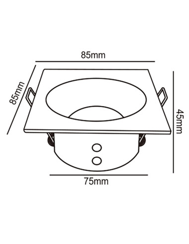 Empotrable Downlight COMFORT IP para GU10