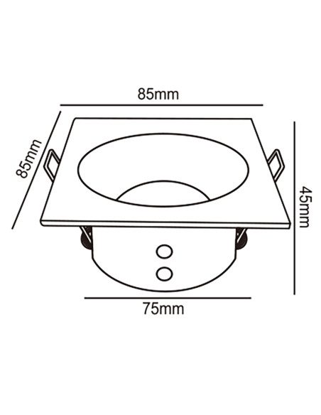Empotrable Downlight COMFORT IP para GU10