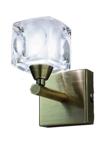 Aplique de Pared CUADRAX Marrón para G9
