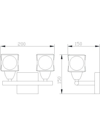 Aplique de Pared CUADRAX Níquel para G9