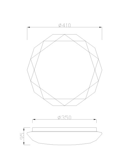 Plafón de techo DIAMANTE II Blanco