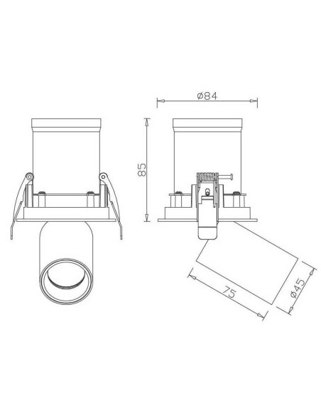 Empotrable Downlight GARDA Negro
