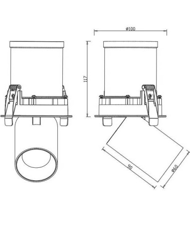 Empotrable Downlight GARDA Negro