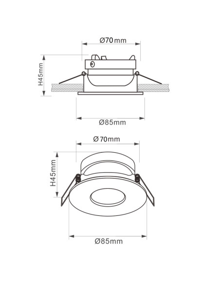 Empotrable Downlight GUINCHO GU10 para GU10