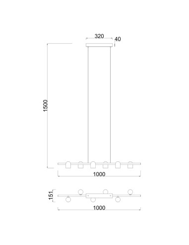 Plafón de techo IOS para GU10