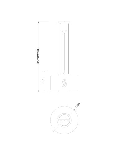 Lámpara de techo JARRAS para E27