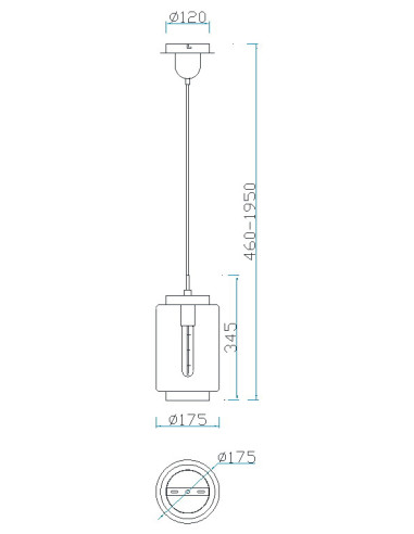 Lámpara de techo JARRAS para E27