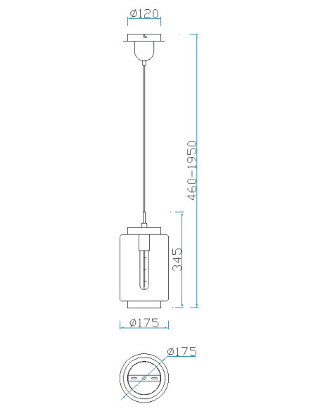 Lámpara de techo JARRAS para E27