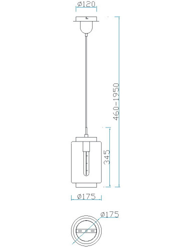 Lámpara de techo JARRAS para E27