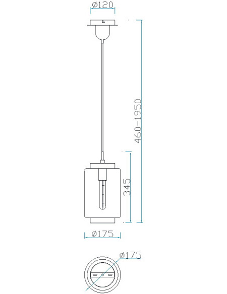 Lámpara de techo JARRAS para E27