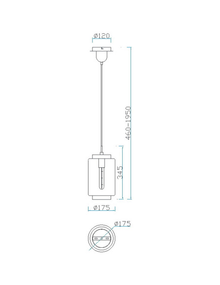Lámpara de techo JARRAS para E27