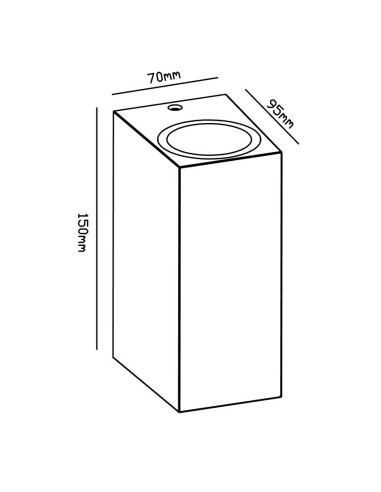 Aplique de Exterior KANDANCHU para GU10