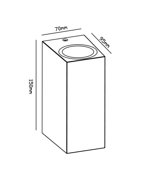 Aplique de Exterior KANDANCHU para GU10