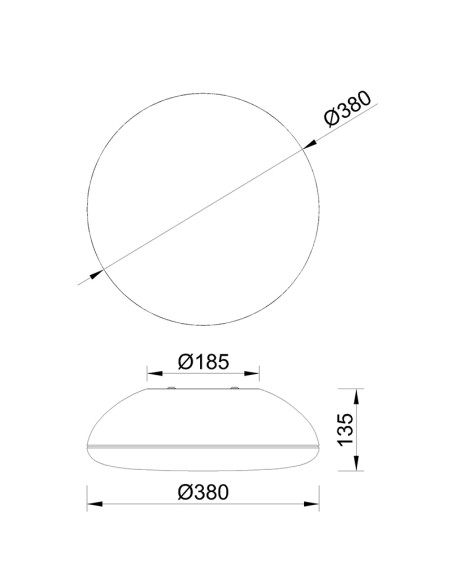 Plafón de techo KAZZ para E27