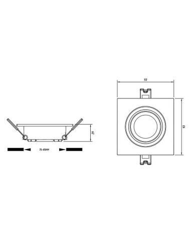Empotrable Downlight LAMBORJINI para GU10