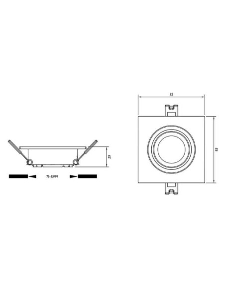 Empotrable Downlight LAMBORJINI para GU10