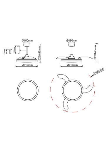 Ventilador de Techo MISTRAL FAN