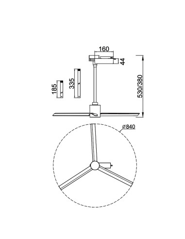 Ventilador de Techo de carril MONKEY FAN