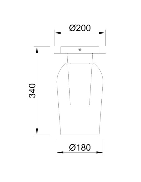 Plafón de techo NORA para E27