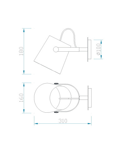 Aplique de Pared NORDICA para E27