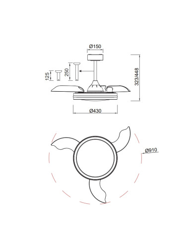 Ventilador de Techo NORTH