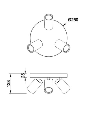 Plafón de techo SAL para GU10